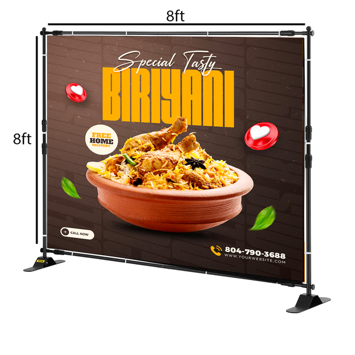 Telescopic Stand w/ Fabric Banner